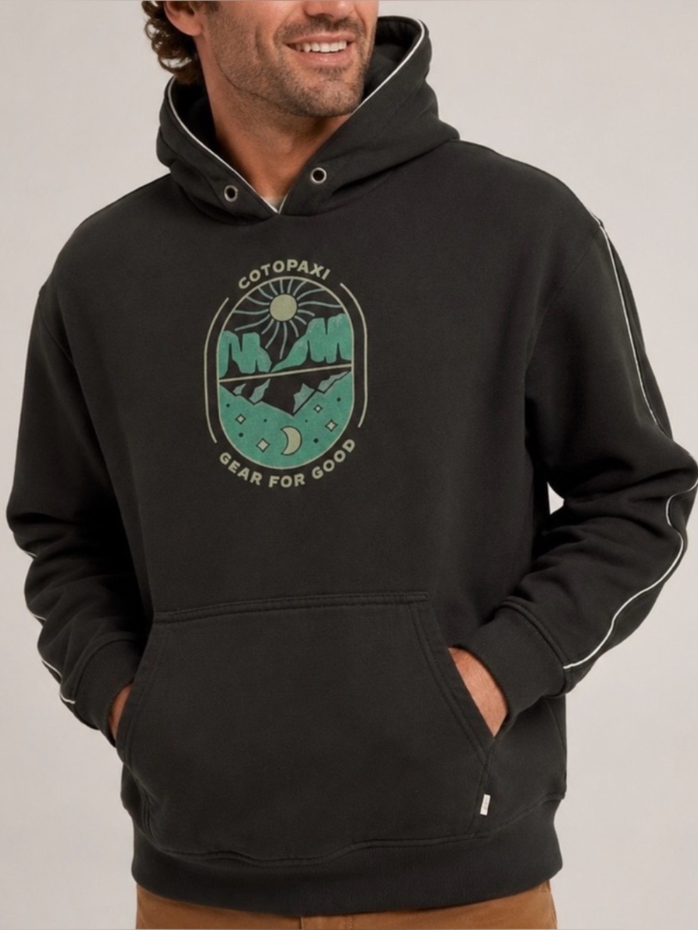 Cotopaxi Hoodie Green Fleece Pullover Men’s Medium Outdoor Hiking Gear